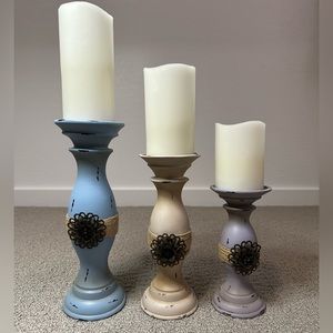 Rustic Farmhouse Candle Holders